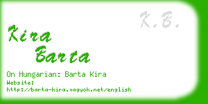 kira barta business card
